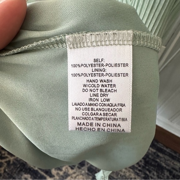 Listicle Pleated Midi Mint Green Skirt - Picture 6 of 10